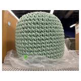 New with box sea foam green ottoman. New with box sea foam green ottoman.