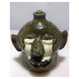 Signed Lanier Meaders Rock Tooth Stoneware Face Signed Lanier Meaders Rock Tooth Stoneware Face