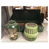 Coleman lantern, catalytic stove and more.