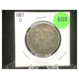 Silver Morgan Dollar In Flip