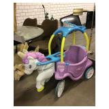 Little Tikes Unicorn Princess Chariot Push Cart