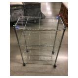 Small Rolling Wire Rack - 1x2x2.5 feet