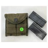 Pair M-1 Carbine Mags in Orig. US Military Pouch Pair M-1 Carbine Mags in Orig. US Military Pouch