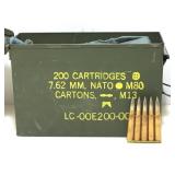 210 Rounds 8mm Mauser Ammo on Belts with Ammo Can 210 Rounds 8mm Mauser Ammo on Belts with Ammo Can