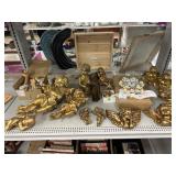Collection of cupid, angels. Clock, candle holder Collection of cupid, angels. Clock, candle holder