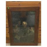 Antique Whiskey Advertisement Painting. Heavy Antique Whiskey Advertisement Painting. Heavy