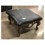 Antique Style Metal Base Small Ottoman - approx. Antique Style Metal Base Small Ottoman - approx.