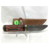 Hand Made Damascus Knife with Custom Fitted Hand Made Damascus Knife with Custom Fitted