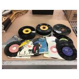 Assortment of 7in 45rpm records. Disney, Robin