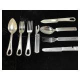 Orig. WWII Mess Kit Utensil Set - Knife Marked Orig. WWII Mess Kit Utensil Set - Knife Marked