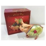 NIB sassy pig coin bank figurine.