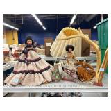 Native style weaving woman display, dolls and