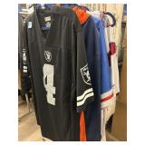 Assorted clothing. Sports jerseys. Xl-2xl