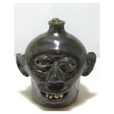 Signed Lanier Meaders Rock Tooth Stoneware Face Signed Lanier Meaders Rock Tooth Stoneware Face