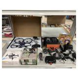Assorted sized Drones. Some in original box Assorted sized Drones. Some in original box