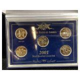 Gold Plated Quarter Collection In Box Gold Plated Quarter Collection In Box