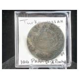 Ottoman Empire Turkey Silver 100 Piastres Yr1223