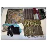 Collection of scarves.