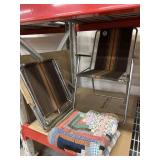 Zip Dee Folding chairs and quilt blanket. Zip Dee Folding chairs and quilt blanket.