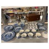 Liberty Blue plates, cups and more. Liberty Blue plates, cups and more.