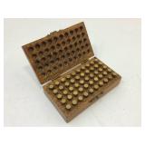 Custom Wood Carry Case for 22LR Ammo with Ammo