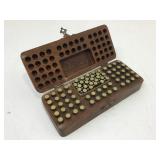 Custom Wood Carry Case for 22LR Ammo with Ammo