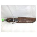 Solingen German Scout Knife with Leather Sheath - Solingen German Scout Knife with Leather Sheath -