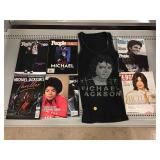 Michael Jackson tank top and magazines.