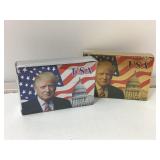 2 sealed New metallic playing card decks. Trump,