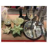 Decorative dishes, mirror, wind chimes and more.