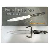 NIB display knife. Round Table Dagger.