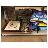 Home decor items and assorted life jackets