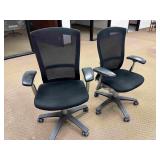 Pair Knoll Rolling Office Chairs - Adjustable