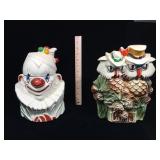 Pair of vintage McCoy pottery cookie jars as