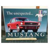 Metal Mustang sign