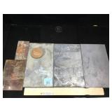 6 vintage print plates, Windmill, Scotsman, sm