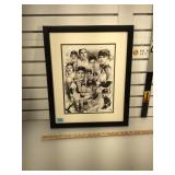 New York Yankees print, matted framed