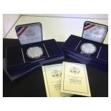 2- 2004 Lewis & Clark Bicentennial Silver Dollars