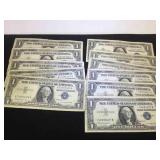11- $1 Silver Certificates, 6 of them are also