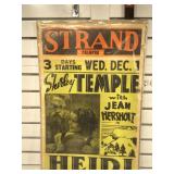 Rare Original Heidi Shirley Temple Movie Theatre