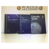 3- Lincoln Cents Albums, partially complete