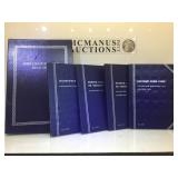 5-empty coin albums, dimes & Cents