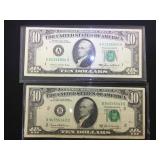 Vintage 1969B & 1985 $10 FRN