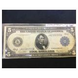 1914 $5 Large/ Blanket note