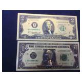 $2 & $1 Gold Foil Notes