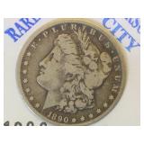 1890-CC. RARE MORGAN SILVER DOLLAR