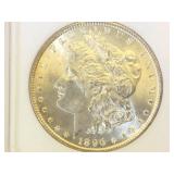 1896 MORGAN SILVER DOLLAR, CASED