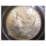 1900  PCGS MS65 MORGAN SILVER DOLLAR, GREEN LABEL