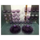 Lot of purple glass