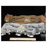Pair of belly dancer skirts with new brass chimes